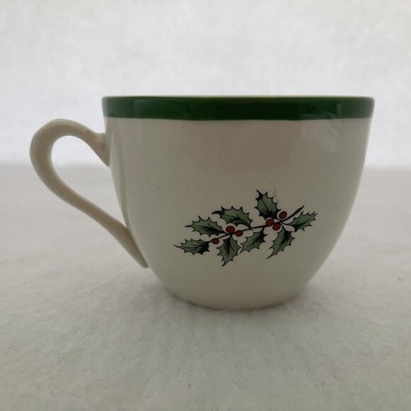 Spode Christmas Tree Tea Cup Saucer Set S3324 Green Trim Replacement Holiday - Picture 8 of 12